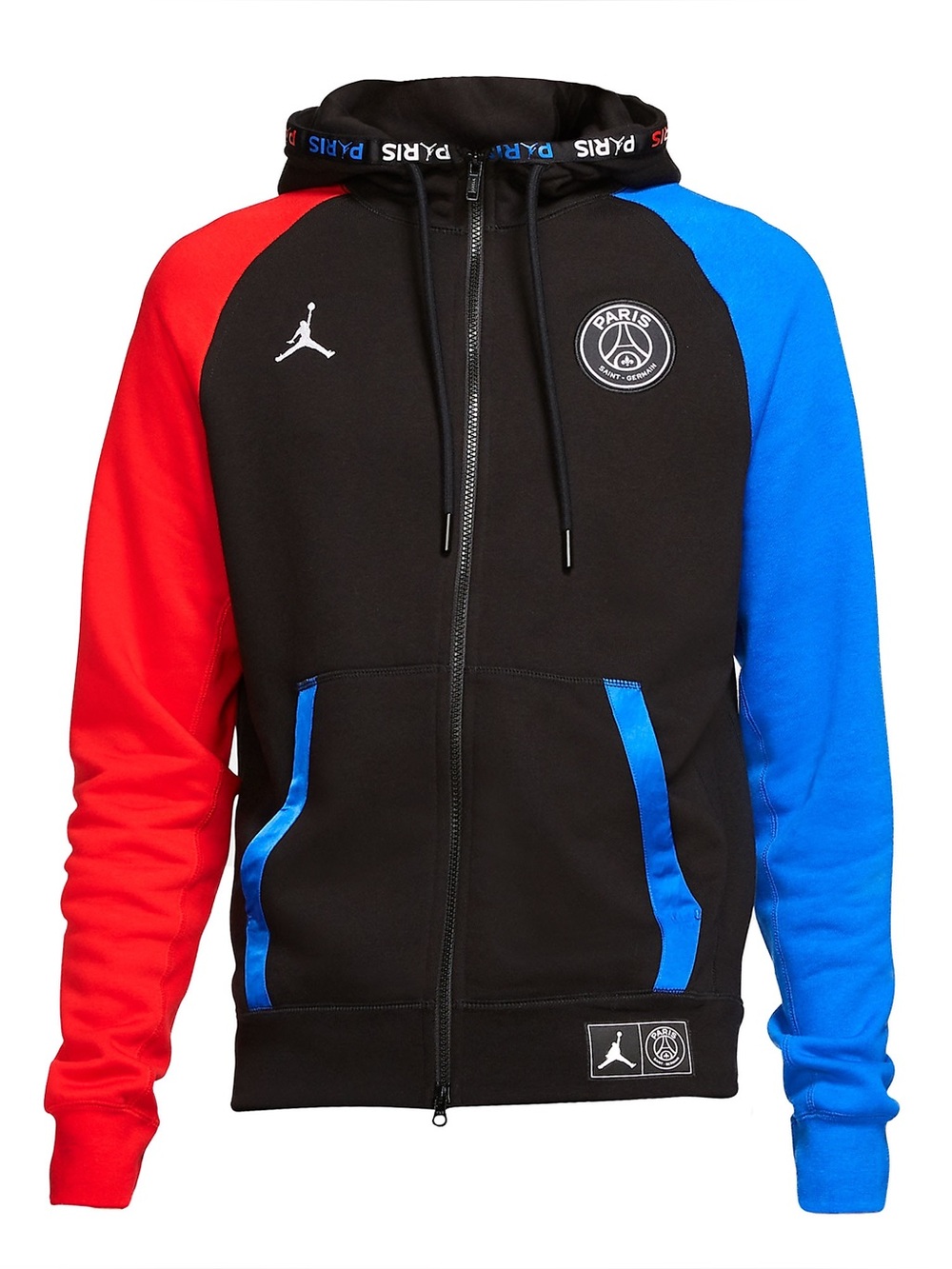AIR JORDAN X PSG FULL ZIP-FLEECE HOODIE "BLACK CAT"